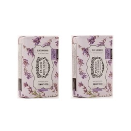 Panier des Sens Lavender Shea butter natural bar soap, bath & body soap bars - Made in France 95% natural - 2 bars, 7oz/200g each