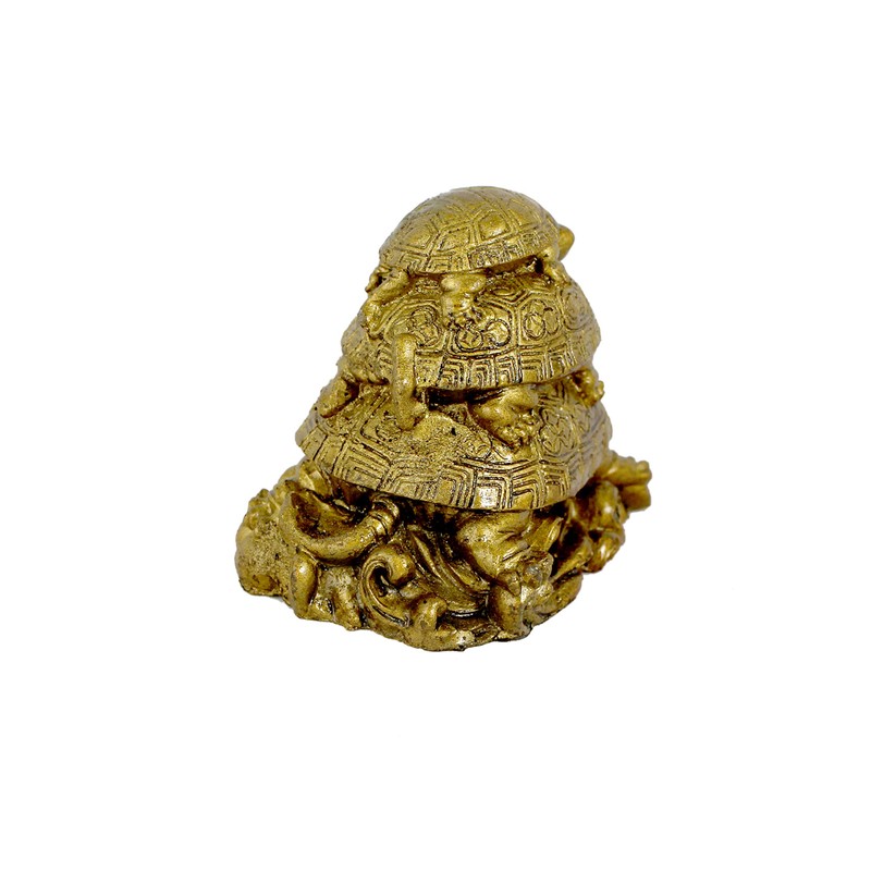 KARTIK Vastu Feng Shui Triple Tortoise Turtle Family for Protection,