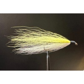 Precision-Tied Flies by Kevin Alaska RUSSIAN RIVER COHO Flies - 1 Dozen - 5X Strong Eagle Claw Hooks - Chartreuse & White