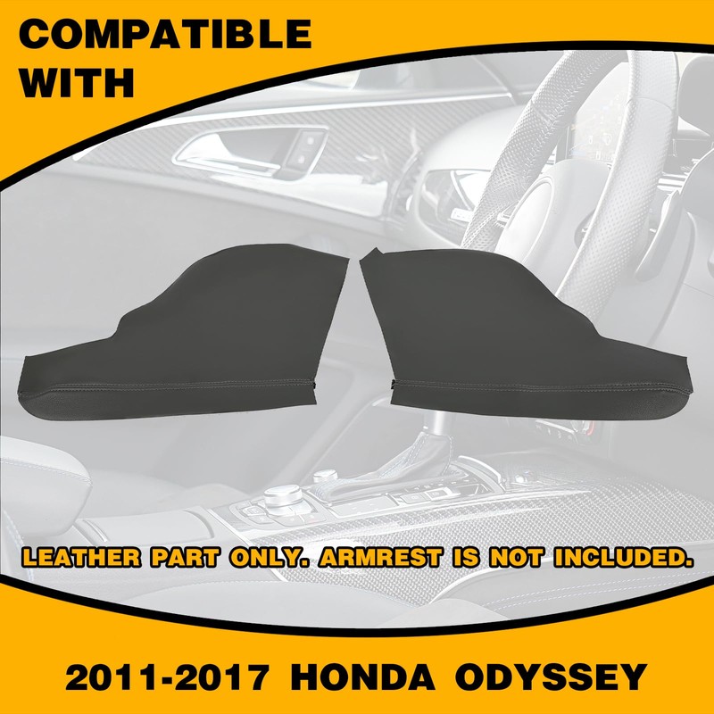 KUAFU Door Panel Armrest Cover Compatible with 2011-2017 Honda Odyssey
