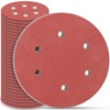 STEBRUAM 225mm Sanding Discs 30Pcs 6 Hole Hook & Loop