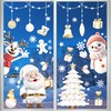 9 Sheets Christmas Window Stickers, Xmas Double-Side Reusable Window Clings,Snowflake