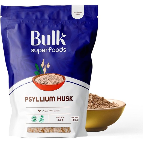 BULK SUPERFOODS - Psyllium Husk 300g - Extracto en Polvo