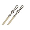 29" ALMOND Vinyl Coated STEEL DRAPERY BATONS with Stainless Steel