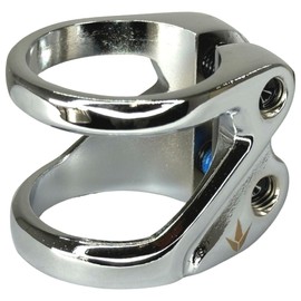 Scooters Blunt Stunt Scooter Cut Out Double Clamp 31.9/34.9 Pedal Scooter Replacement Handlebar Clamp + Fantic26 Sticker (Z 2 Bolt Forged Light Chrome)