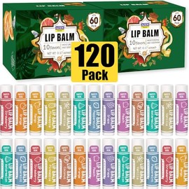 AZEN - Paquete de 120 bálsamos labiales, bálsamo labial natural a granel, producto para el cuidado de los labios, bálsamos labiales hidratantes para l