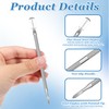 Lnngub 5 Pcs Dual Head Cuticle Pushers,Metal Cuticle Pusher and