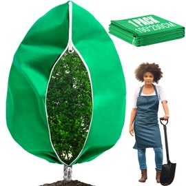 BSTPCOO Large Tree Covers for Winter Plant Covers Freeze Protection, 74.8"X 90.5" Frost Covers for Outdoor Plants with Zipper Drawstring, Winter Cold Weather Frost Blankets Shrub Jacket Cover Bags