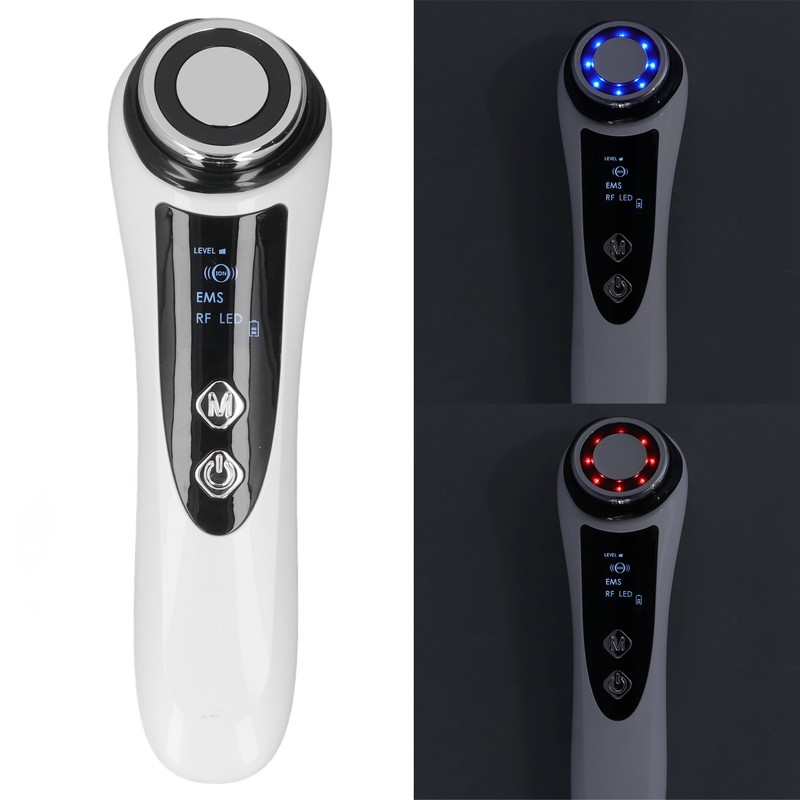 RF Face Beauty Machine Red Blue Lighting Skin Lifting Microcurrent