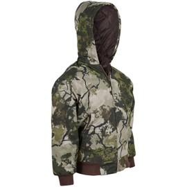 King's Camo Kids' Unisex Classic Insulated Durable Ripstop Hunting Warm Camouflage Jacket with Hood, Elastic Cuffs & Pockets