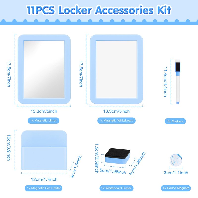 MoKo Locker Accessories Set, 11PCS Back to School Supplies Includes