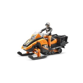 Snowmobile with Driver and Accessories