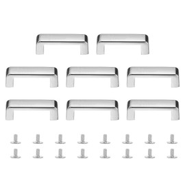 uxcell 8Pcs Metal D-Ring Connector Buckles, Alloy Right Angle Arch Bridge D-Ring Buckles Chain Strap Connector with Screws for Leather Crafts (Grey, 1.1 x 0.2 Inch)