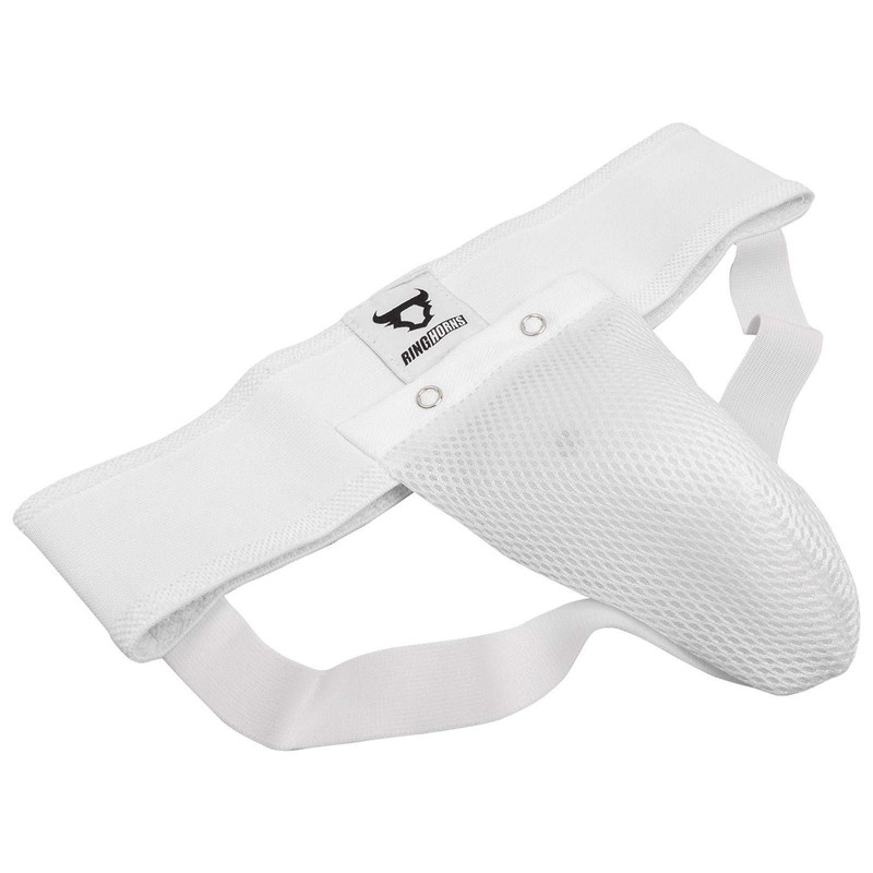 Ringhorns, Charger Men's Groin Guard with Bracket - White, Small