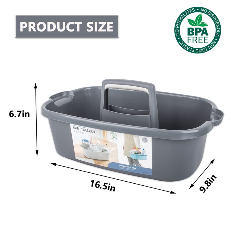 JiatuA Large Cleaning Supplies Caddy Portable Shower Basket Supply Organizer