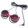 Wired Clip Headphones - 3.5mm Plug Over Ear Stereo Headphones,Running