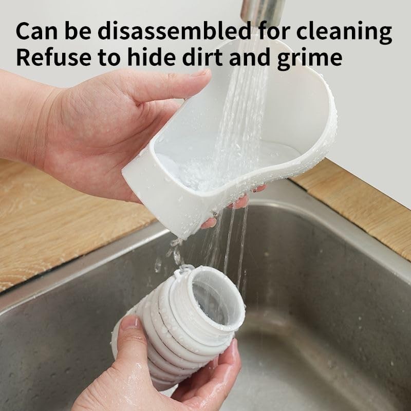 Portable Dog Water Bottle with Foldable Bowl, 550ml, White, Leak-Proof