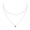 Carnelian Layered Choker in Sterling Silver
