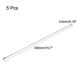 sourcing map 16 Inches Stainless Steel Cable Zip Ties Multi-Purpose Metal Exhaust Wrap 5pcs for Exhaust Wrap, Outdoor Fence