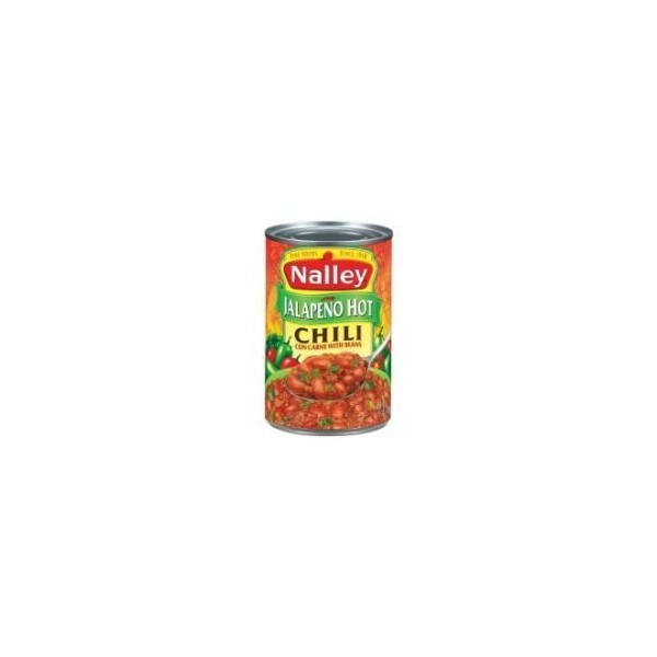 Nalley Chili Jalapeno Hot Con Carne with Beans, 15 Ounce [Pack of 6]