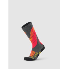 UYN Wintersports Calze Tecniche Da Sci, Adulto, Grigio (Medium Grey Melange/Pink), 37/38