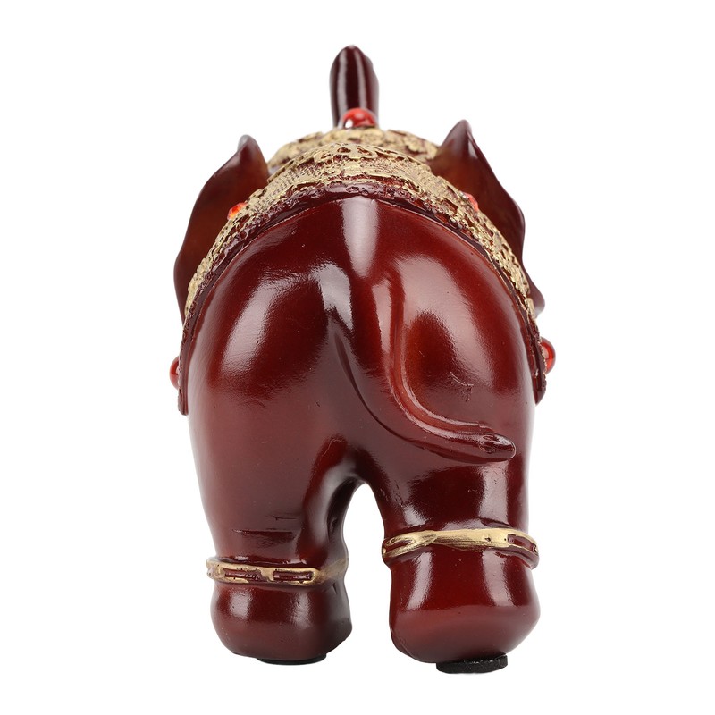 Elephant Statue Durable Resin Cute Elegant Attract Wealth Round Corner