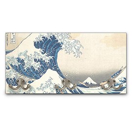 RNK Shops Great Wave Off Kanagawa Wall Mounted Coat Rack