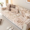vctops Soft Fuzzy Faux Fur Sofa Couch Cover Cozy Fluffy