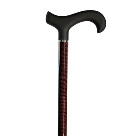 Stylish Walking Canes for Men- Carbon Fiber Triple Wound - Brown