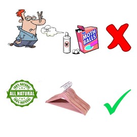 ELONG HOME American Red Cedar Hangers 20 Pack, Wooden Suit Hangers with 360° Swivel Hook, Smooth Surface Slim Cedar Wood Coat Hangers, Great for Refresh Closet