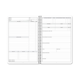 BookFactory Manager Notebook Manager's Log Book Planner Management Logbook, Wire-O 100 Pages 6" x 9" (Made in USA)