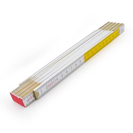 Gunpla Wooden Folding Ruler, 2m Length Double-Sided Carpenter Metric Scale Measuring Rulers, 10 Segments Expandable Fold Measure Rule Home Workshop Foldable Carpentry Construction Tool, Yellow & White