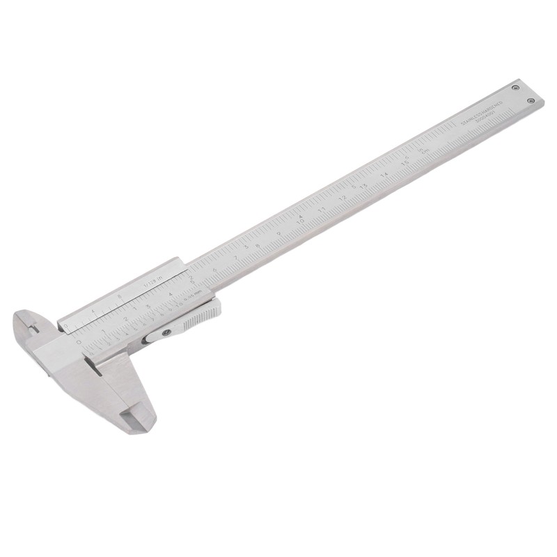 Vernier Caliper 0‑150mm 0‑6in Range 0.05mm 1/128in Resolution Stainless Steel