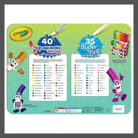 Crayola Super Color Set 75 Piece with Storage Container Washable Marker Set