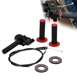 BIUGERCN Motorcycle Throttle Lever Assembly 7/8 Inch 22 mm Handles Throttle Cable Quick Pull Quick Throttle Handle 50cc 110 125 150 200 250cc Dirt Pit Bike Black