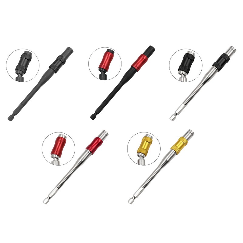 5Pcs Drill Bit Extension 1/4in Hex Shank Magnetic Screwdriver Bit