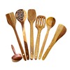 PEBBLE CRAFTS Handmade Wooden Cooking Spoons and Serving Spoon Set