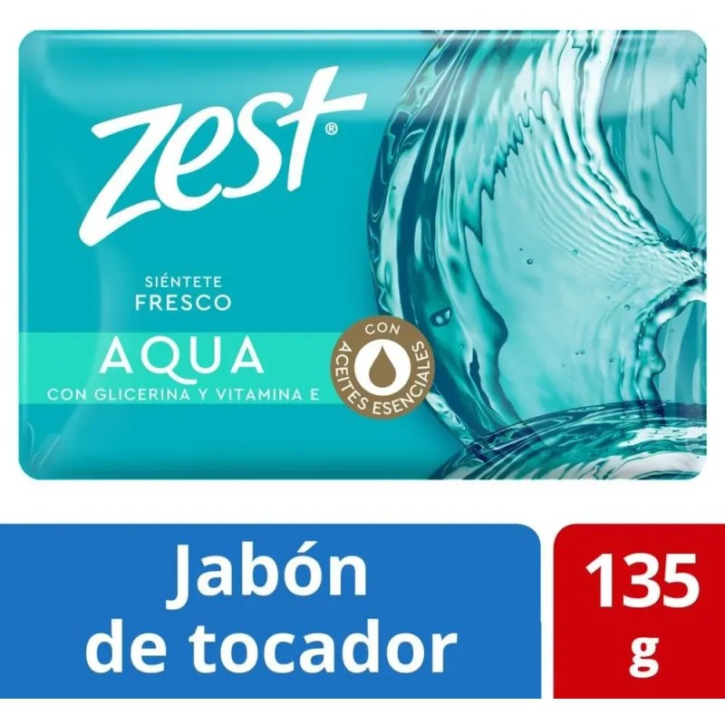 Jabón De Tocador Zest Aqua 135 Gr