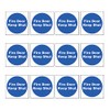 Stcky Fire Door Safety Vinyl Signs [Pack of 12] -