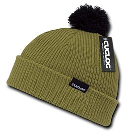 CUGLOG Everest Pom Beanie, Pea Green