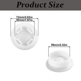 2" Bung Caps for 55 Gallon Drums, Fine Thread Poly Buttress Drum Plugs, Leak-Proof Plastic Drum Bungs for Chemical & Industrial Storage (4-Pack)