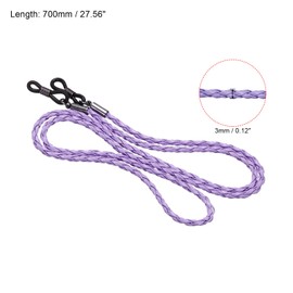 PATIKIL Eyeglass Strap, 3 Pack Eye Glasses String Colored Safety Lanyard Holder Sunglasses Retainer for Men Women, Purple