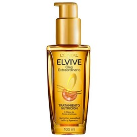 Elvive Tratamiento en Aceite LOréal Paris Óleo Extraordinario pelo más suave y con brillo intenso con 6 óleos de flores preciosas, 100 ml             