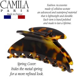 Camila Paris CP2470 French Hair Clips for Women, Small 2.75 inch Handmade, Tokyo, Girls Hair Claw Clips Jaw Fashion Durable Styling Hair Accessories for Women, Strong Hold No Slip Grip. Made in France