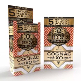 Billionaire Tea Wraps - Cognac XO Flavor Black Tea Leaf Herbal Wraps (Box of 25)