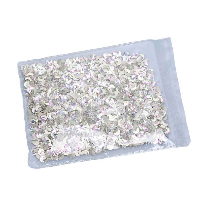 Crescent Moon Rhinestone Flatback Nail Art Jewelry Glittering Secure Fit