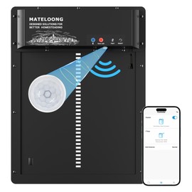 MATELOONG Smart Chicken Coop Door with App Programmable – Automatic Aluminum Door, Solar/Battery/Plug-in Power, Motion Sensor Anti-Pinch, Waterproof, Weatherproof & Predator-Resistant