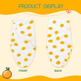 Medylove Reborn Baby Doll Clothes Swaddle Hat for 17-22 inch Newborn Baby Doll Clothes Accessories Adjustable Sleep Sacks Set(Orange)