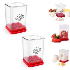 Aililong 2 pieces fruit and vegetable slicer, stainless steel slicer, fruit slicer, veggie cutter, with protective cap