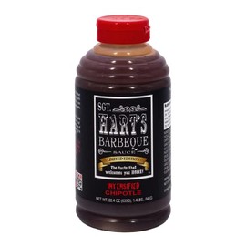 SGT. Hart’s BBQ Sauce, Intensified Chipotle Flavor Barbecue Sauce – 22.4 OZ